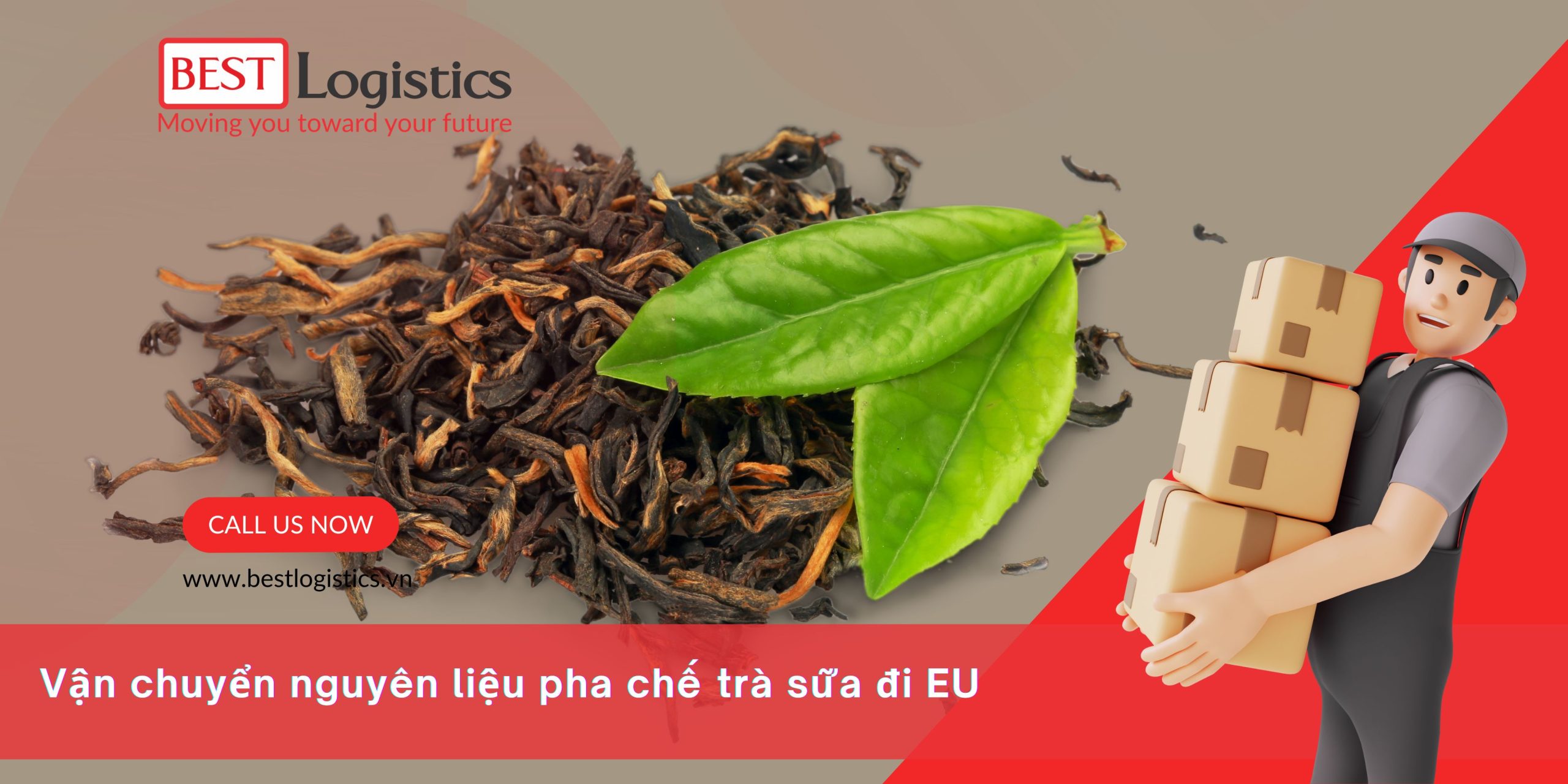 Vận chuyển nguyên liệu pha chế trà sữa đi EU