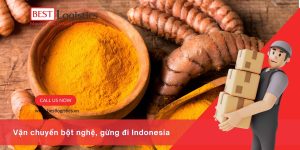 vận chuyển bột nghệ, gừng đi Indonesia