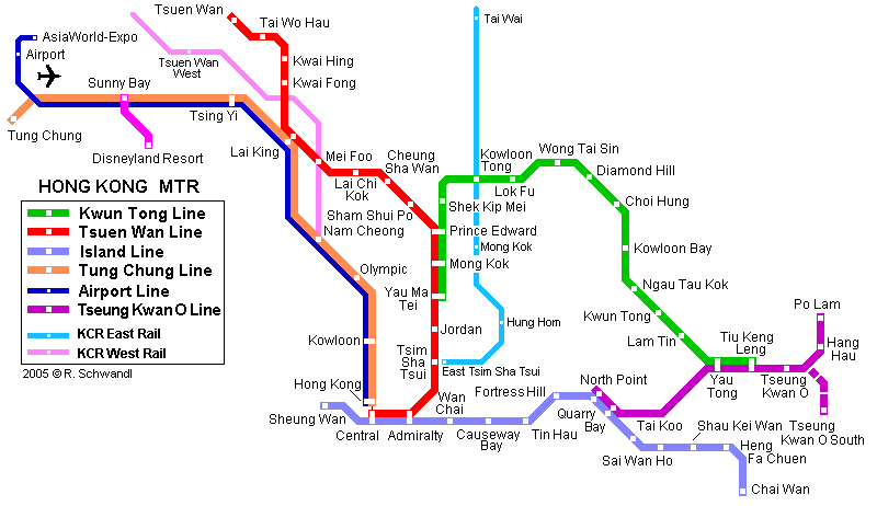 Hướng dẫn đi lại bằng MTR ở Hong Kong cho người mới