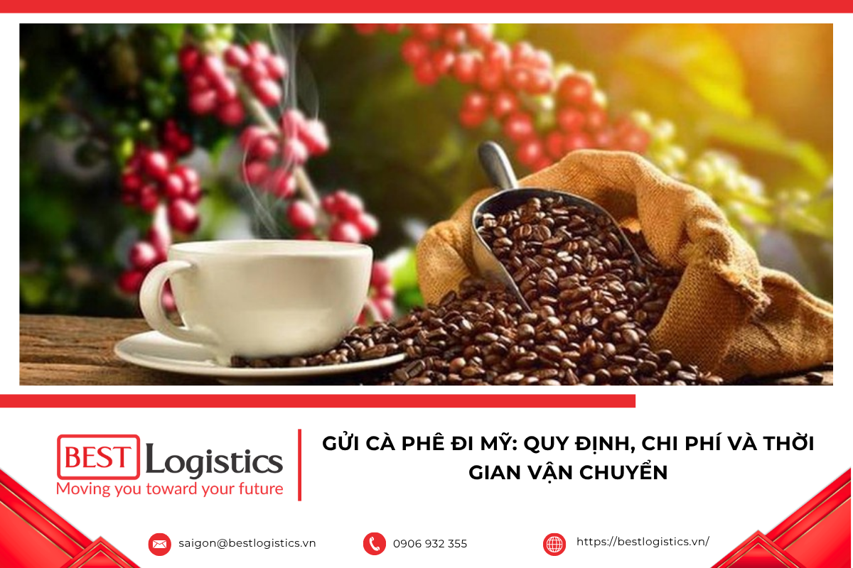Bạn muốn gửi cà phê đi Mỹ? Tìm hiểu quy định nhập khẩu, chi phí, thời gian vận chuyển và cách đóng gói đúng chuẩn để hàng hóa đến nơi nhanh chóng, an toàn.