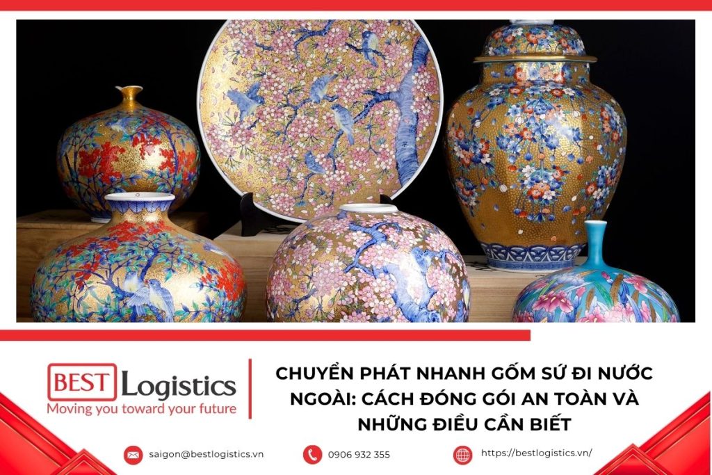 Chuyển phát nhanh gốm sứ trong nước và quốc tế với quy trình đóng gói an toàn, hạn chế va đập và đảm bảo hàng hóa nguyên vẹn.