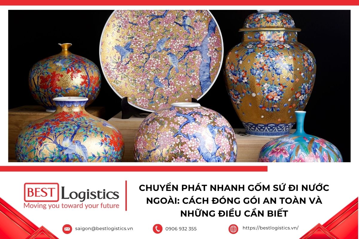 Chuyển phát nhanh gốm sứ trong nước và quốc tế với quy trình đóng gói an toàn, hạn chế va đập và đảm bảo hàng hóa nguyên vẹn.