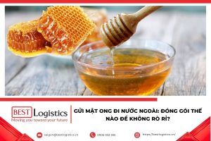 Đóng gói mật ong nhiều lớp để hạn chế rò rỉ khi vận chuyển quốc tế.